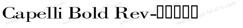 Capelli Bold Rev字体转换